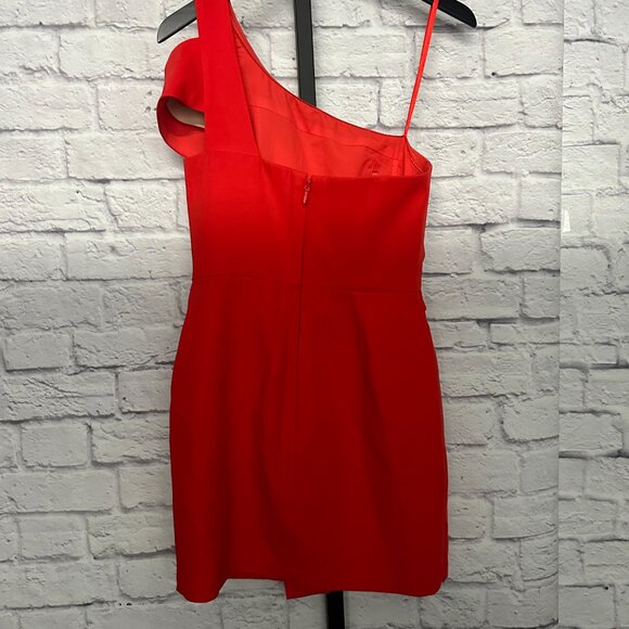 BCBG Red One Shoulder Mini Dress - Picture 2 of 3
